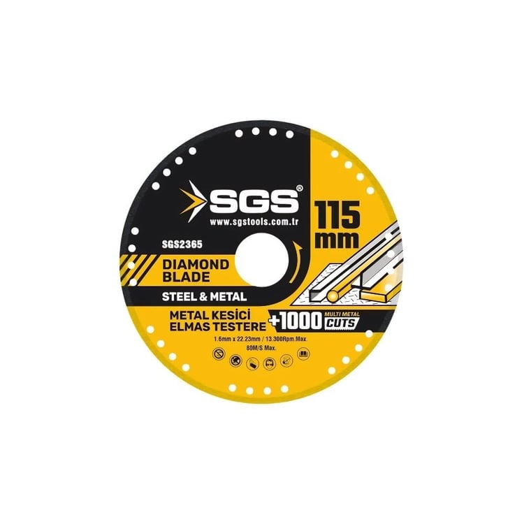SGS Vakumlu Elmas Multi-Metal Kesici 115 mm