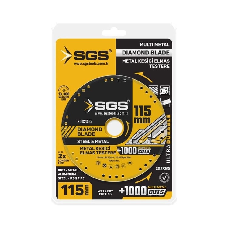 SGS Vakumlu Elmas Multi-Metal Kesici 115 mm