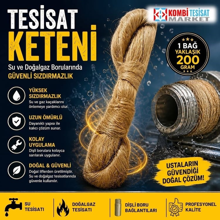 Tesisat Keteni Su ve Doğalgaz  Kendiri - 1 Bağ