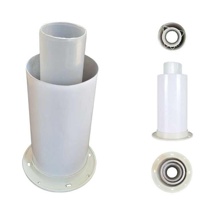 Yoğuşmalı Kombi Flanşlı Dik Baca Adaptörü 20 cm 60/100 mm