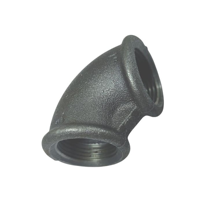 Doğalgaz Fittings Malzemeleri-Trakya Döküm-1 Siyah Dirsek DN25-sdr25