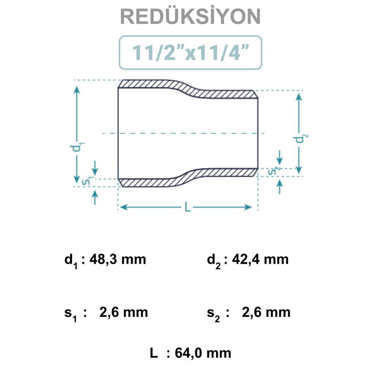 11/2x11/4 Konsantrik Patent Redüksiyon-PR4032