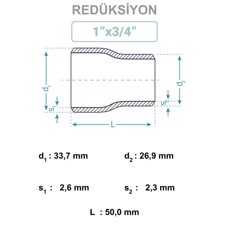 1x3/4 Konsantrik Patent Redüksiyon-PR2520