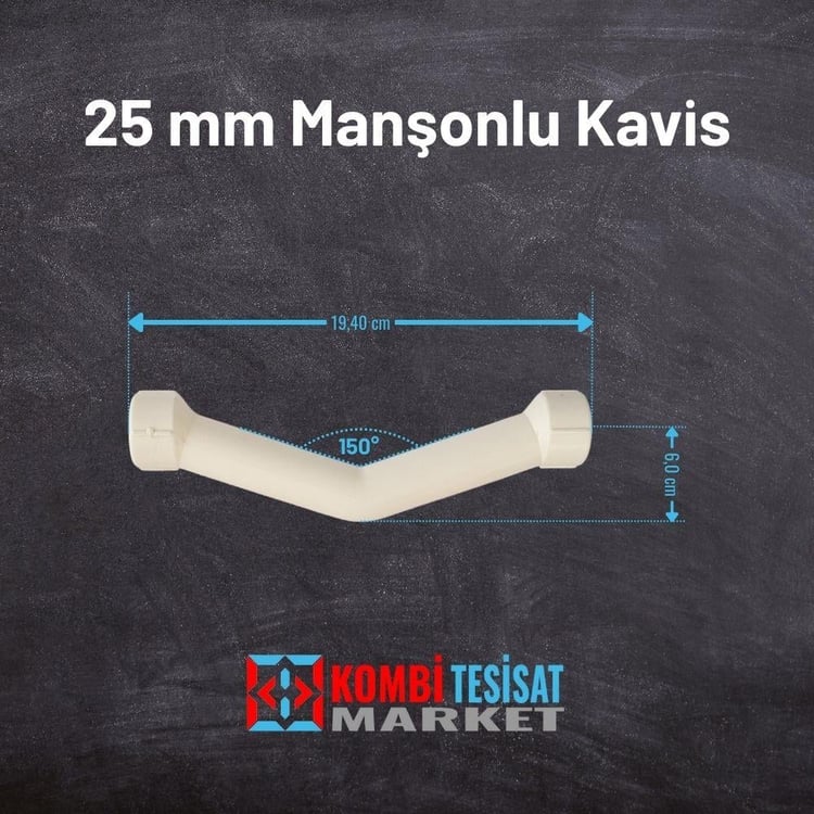 PPRC EK PARÇALAR-Vesbo-25 mm Pprc Manşonlu Kavis-kplmkvs25