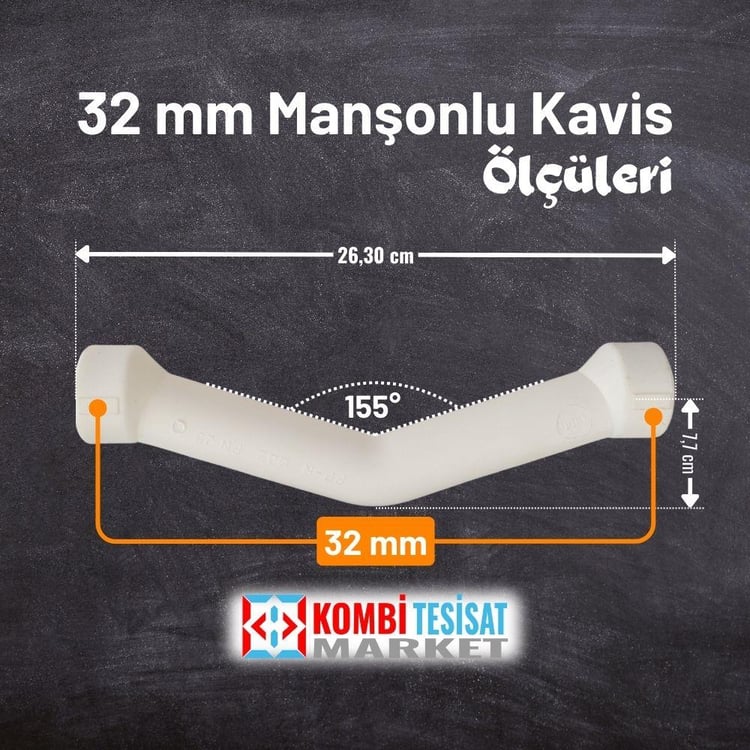 kplmkvs32-32 mm Pprc Manşonlu Kavis
