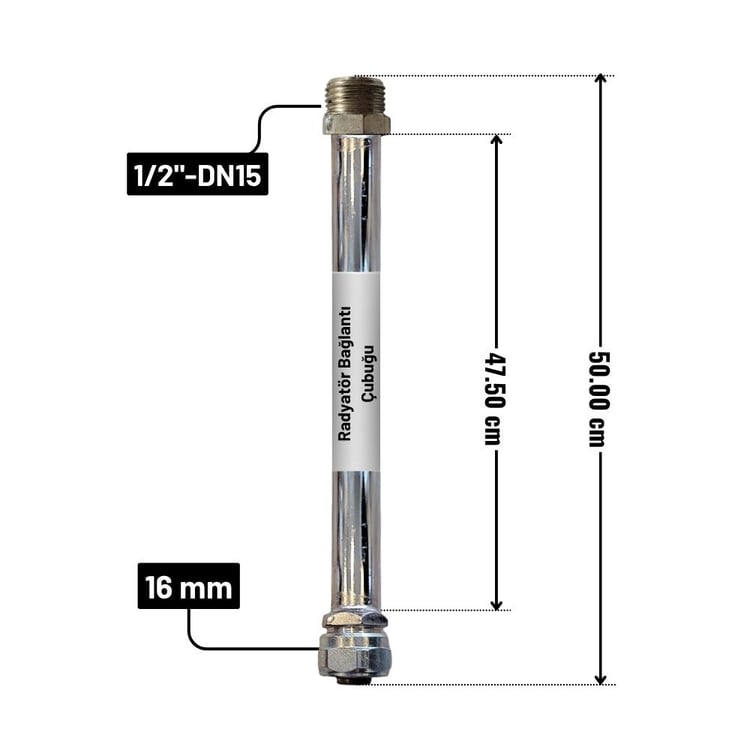 rad-boru-rek-50-50 cm Kaynaklı Rekorlu Çubuk Radyatör Bağlantı Borusu  1/2x16 mm