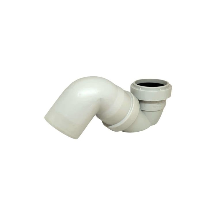 PVC ATIKSU MALZEMELERİ-Kalde-50 mm Pvc Koku Önleyici Es Sifon + 90° Dirsek-pvces50