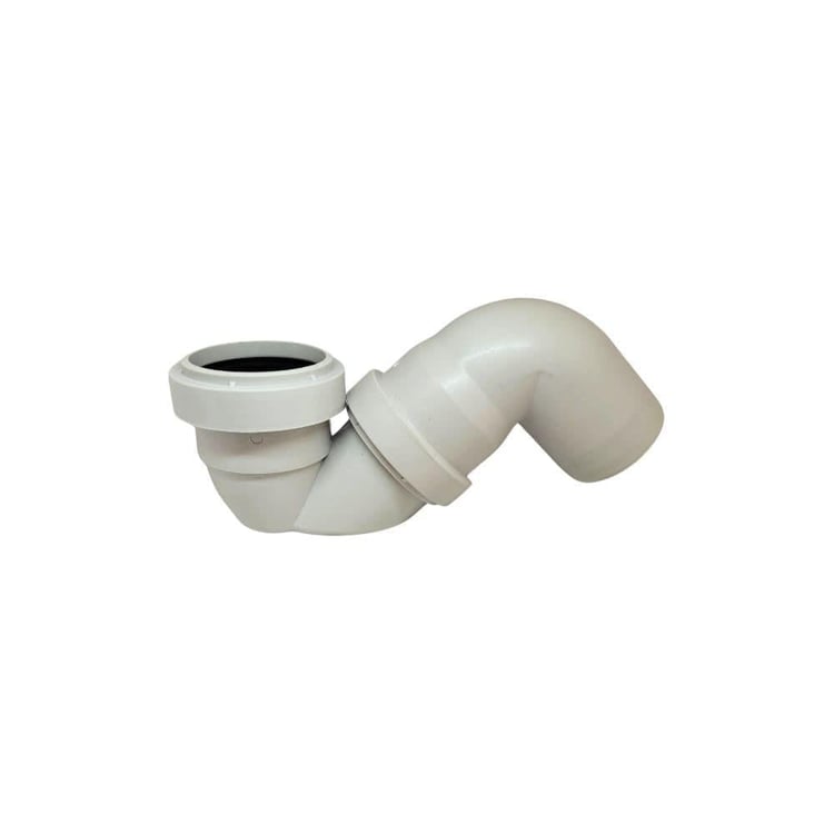 PVC ATIKSU MALZEMELERİ-Kalde-50 mm Pvc Koku Önleyici Es Sifon + 90° Dirsek-pvces50