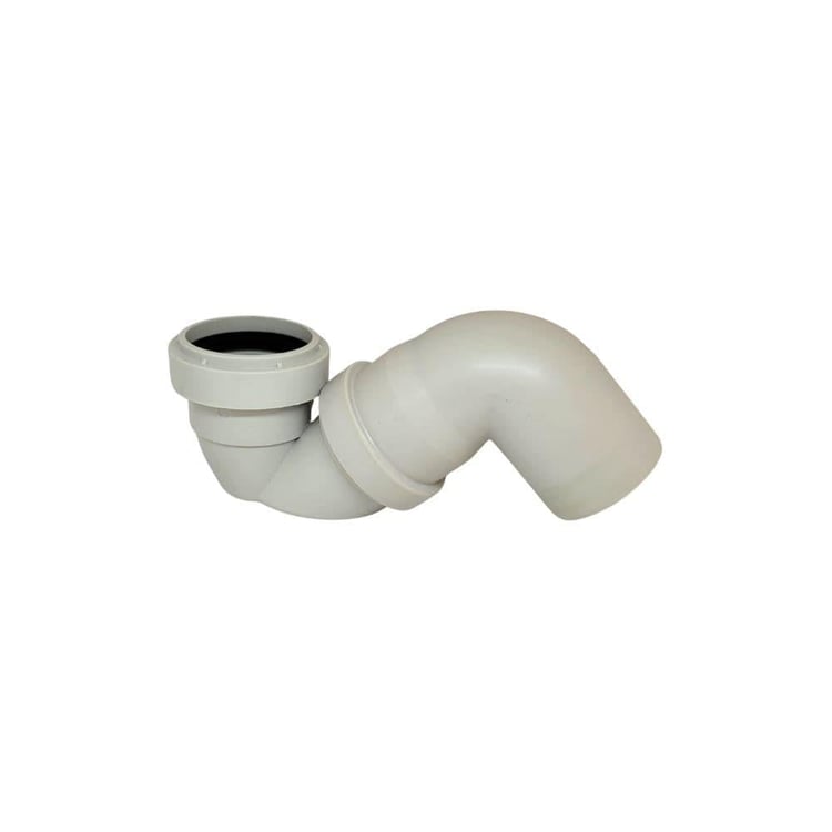 PVC ATIKSU MALZEMELERİ-Kalde-50 mm Pvc Koku Önleyici Es Sifon + 90° Dirsek-pvces50