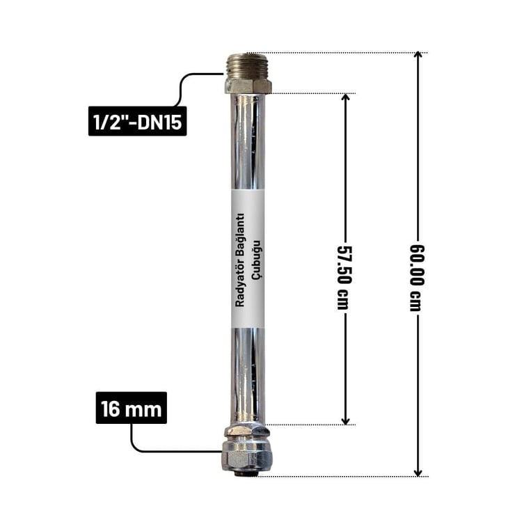 rad-boru-rek-60-60 cm Kaynaklı Rekorlu Çubuk Radyatör Bağlantı Borusu  1/2x16 mm