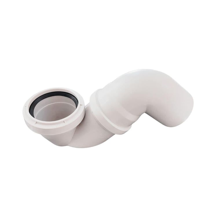 PVC ATIKSU MALZEMELERİ-Kalde-70 mm Pvc Koku Önleyici Es Sifon + 90° Dirsek-pvces70
