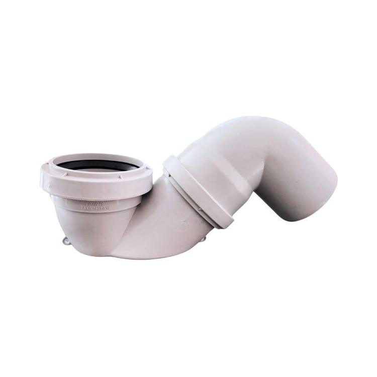 PVC ATIKSU MALZEMELERİ-Kalde-70 mm Pvc Koku Önleyici Es Sifon + 90° Dirsek-pvces70