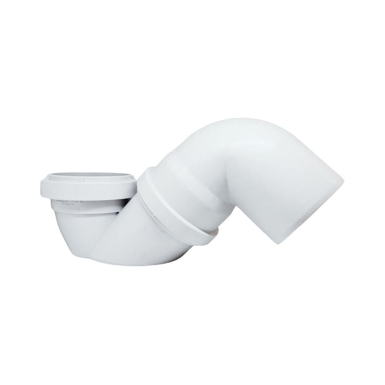 PVC ATIKSU MALZEMELERİ-Kalde-70 mm Pvc Koku Önleyici Es Sifon + 90° Dirsek-pvces70