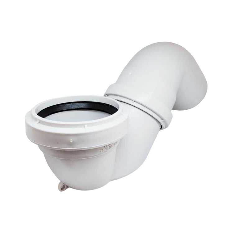 PVC ATIKSU MALZEMELERİ-Kalde-70 mm Pvc Koku Önleyici Es Sifon + 90° Dirsek-pvces70