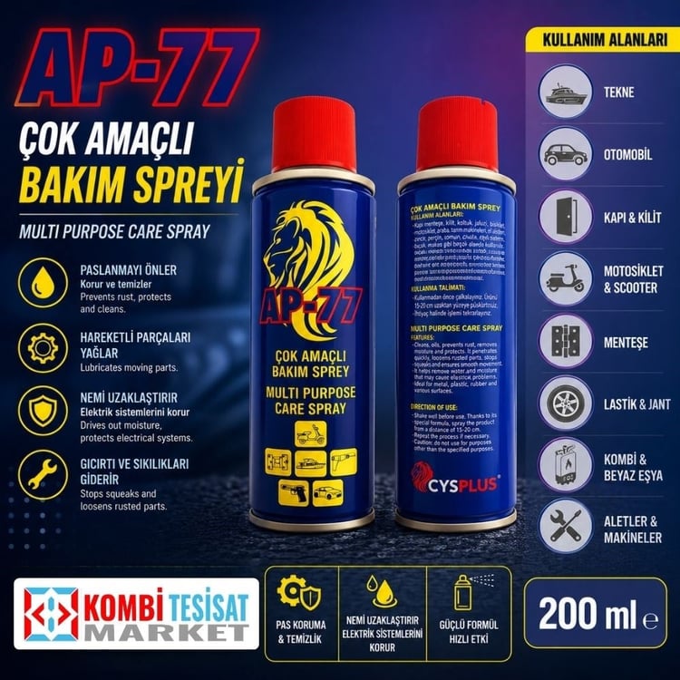 ap77200-AP-77 Çok Amaçlı Bakım Spreyi 200 ml