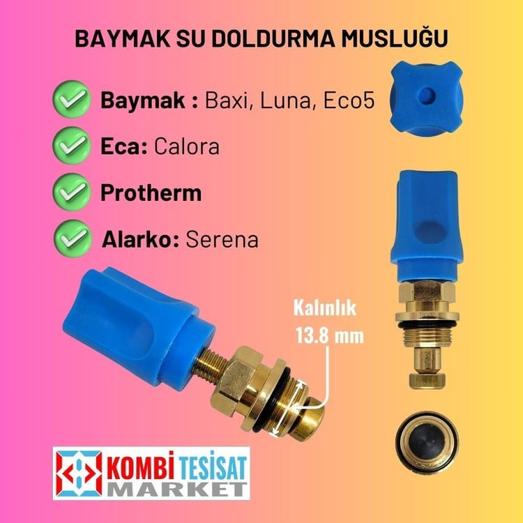 SU DOLDURMA VANALARI-Baymak-Baymak Kombi Su Doldurma Musluğu-SUD-BAY-01