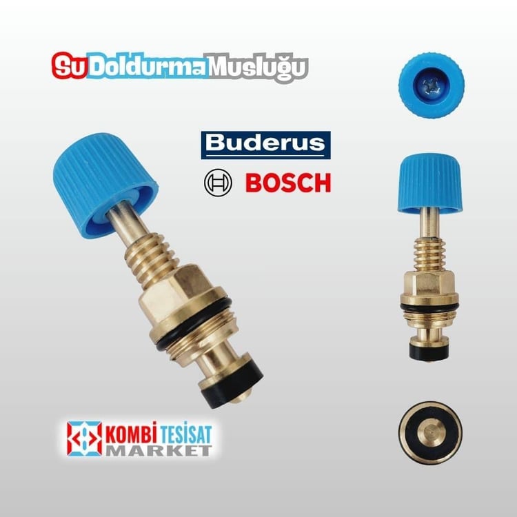 sud-bosch003-Bosch Buderus Kombi Su Doldurma Musluğu Sarı Pirinç