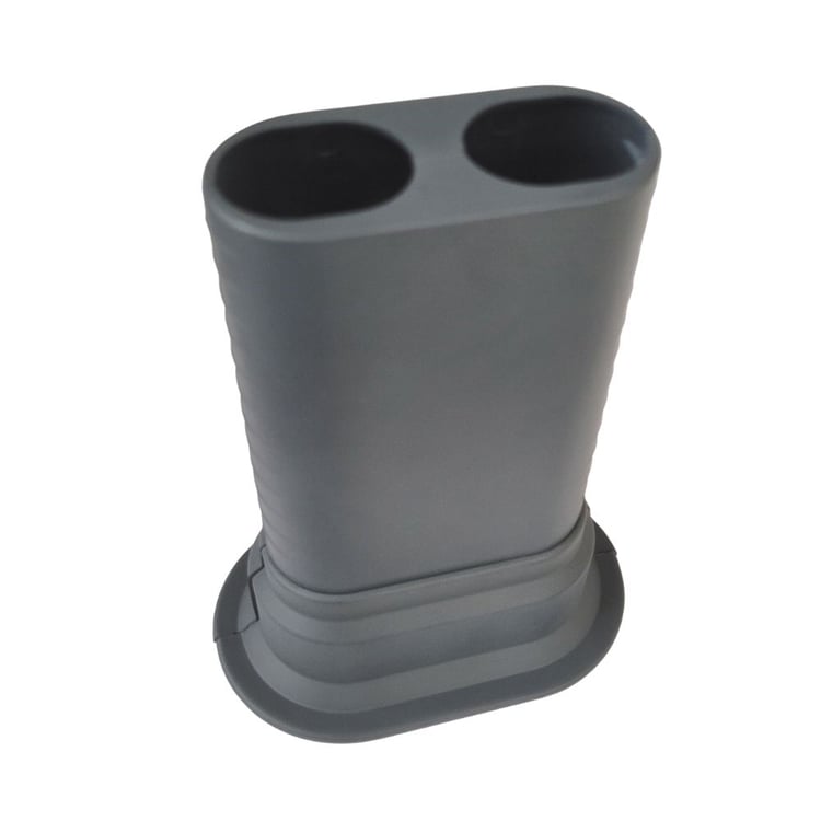 Çiftli Boru Gizleme Aparatı-Uzun Tip Kilitli Oval Antrasit-GOK-A02