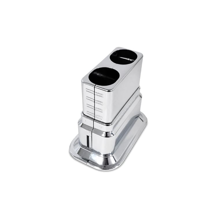 bgiz-ciftli-k01-Dekoratif Ayarlı Çiftli Boru Gizleme Aparatı - Krom