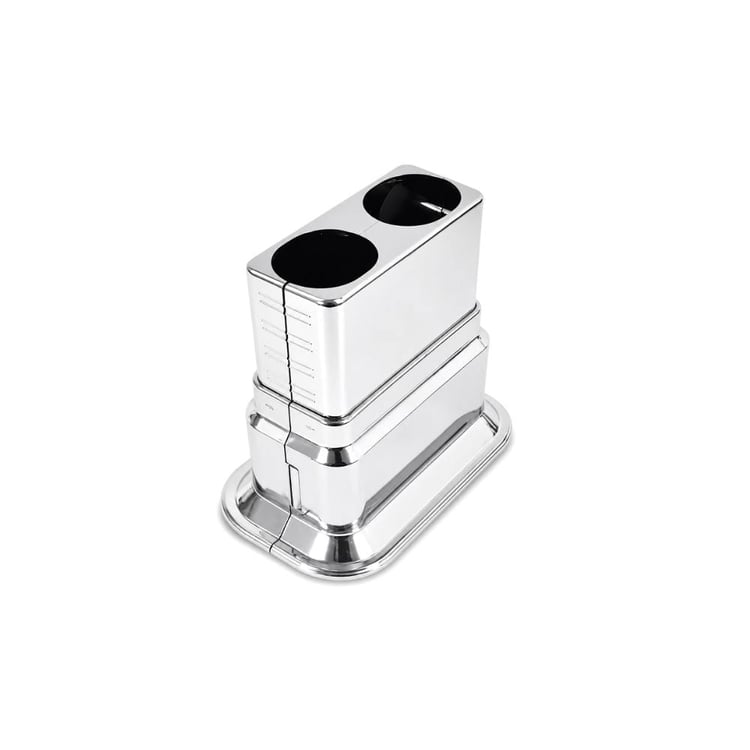 bgiz-ciftli-k01-Dekoratif Ayarlı Çiftli Boru Gizleme Aparatı - Krom
