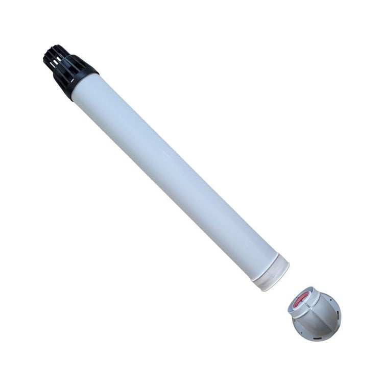 hbacaset-0020297309-Demirdöküm L Tipi Şofben Yatay Baca Seti 60x100