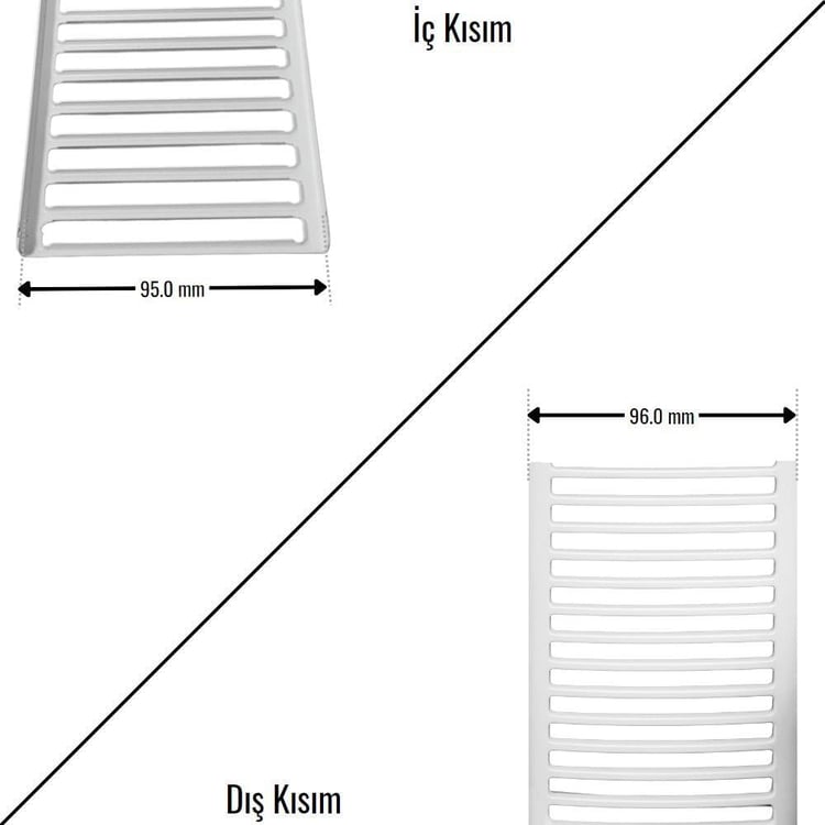 Radyatör Kapak ve Izgara-Demirdöküm-Demirdöküm Panel Plus Üst Kapak Izgara Tip 22-7231100601