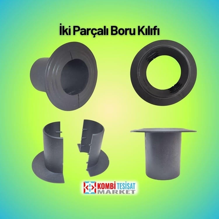 bklf4080-Doğalgaz ve Klima Boruları İçin İki Parçalı Duvar Geçiş Kılıfı