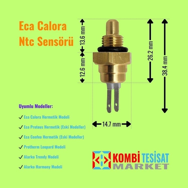 KOMBİ ve ŞOFBEN AKSESUARLARI-Eca-Eca Calora Ntc Sensörü-ntc-eca-516023