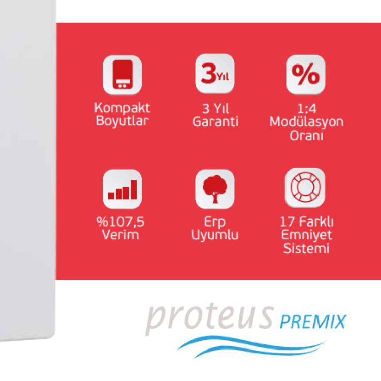 Eca Proteus Premix 24 kw HM ErP - (Tam Yoğuşmalı Kombi)-ECAKOMBİ15