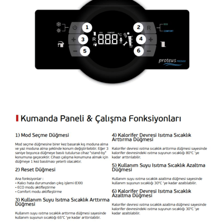 Eca Proteus Premix 28 kw HM ErP - (Tam Yoğuşmalı Kombi)-ECAKOMBİ16
