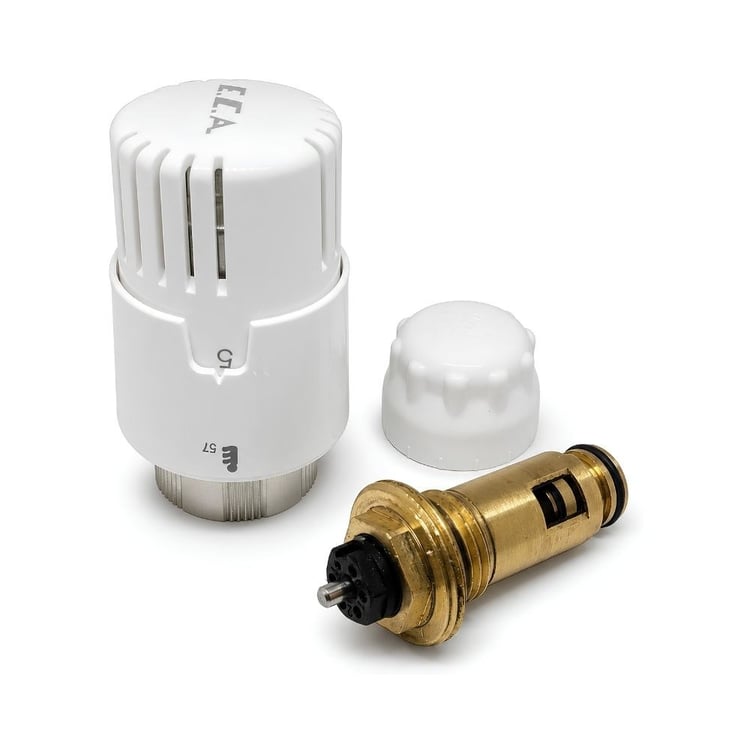 602120796-Eca TRV4 Set-Termostatik Kompakt Radyatör Vanası + Uzun Çekirdek 44 mm