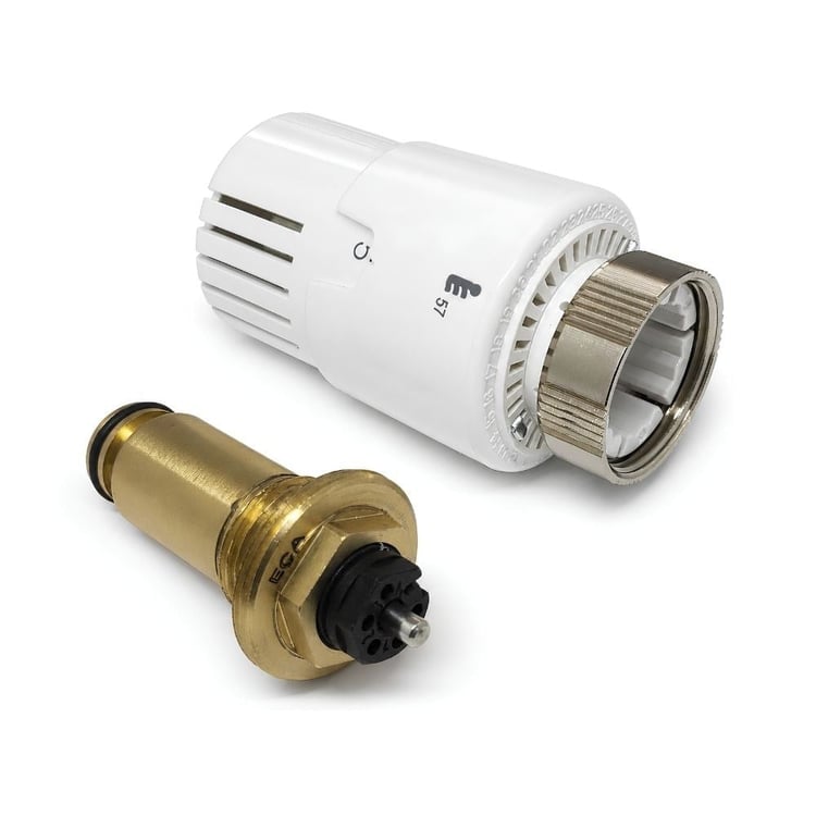 602120796-Eca TRV4 Set-Termostatik Kompakt Radyatör Vanası + Uzun Çekirdek 44 mm