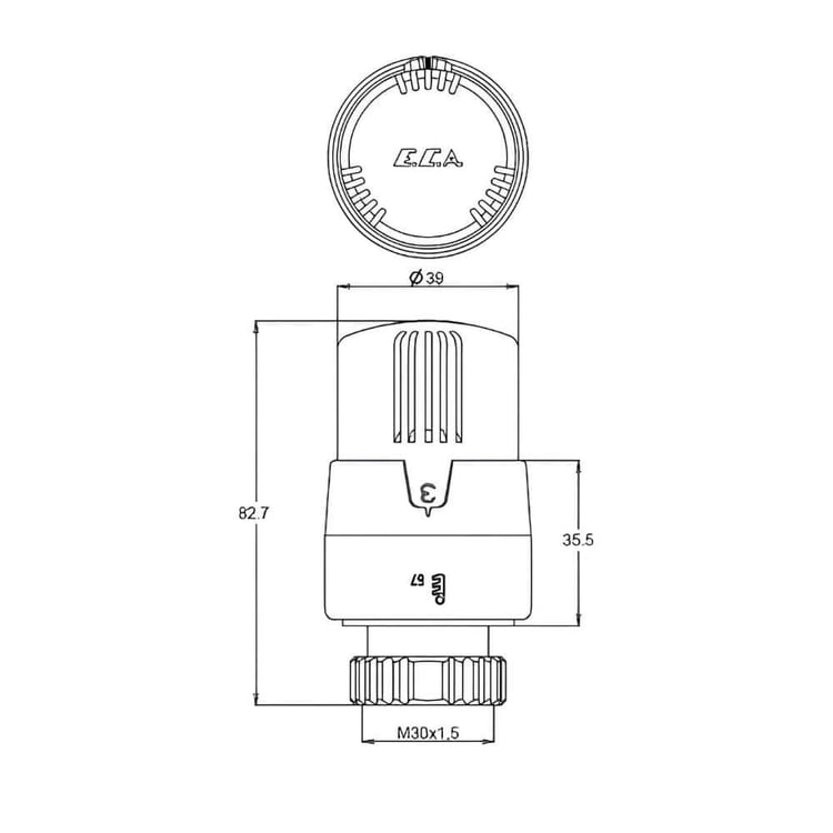 RADYATÖR VANALARI-Eca-Eca Trv4 Termostatik Vana Kafası-602120754