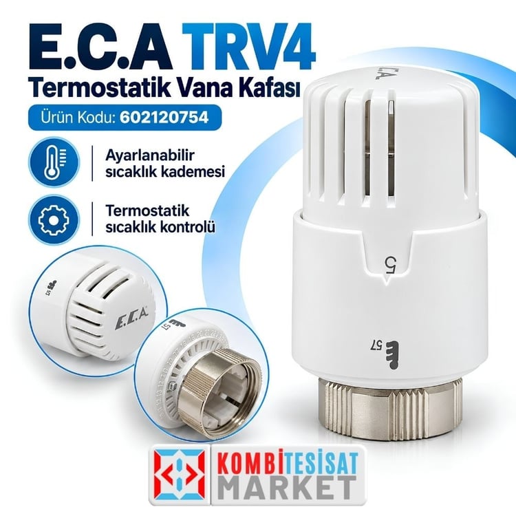 602120754-Eca Trv4 Termostatik Vana Kafası