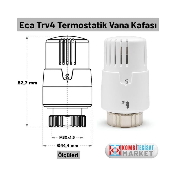 602120754-Eca Trv4 Termostatik Vana Kafası