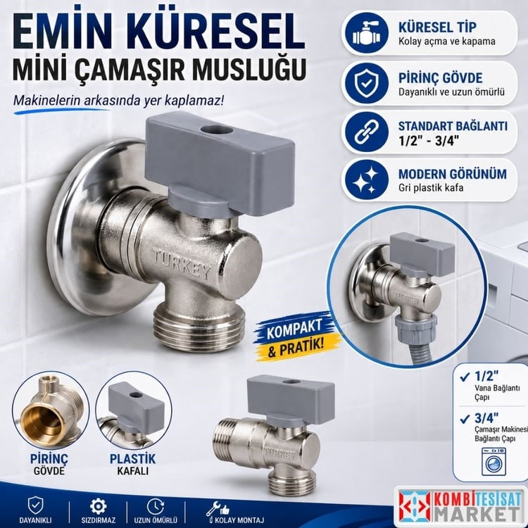 emin-çm-01-Emin Küresel Mini Çamaşır Musluğu