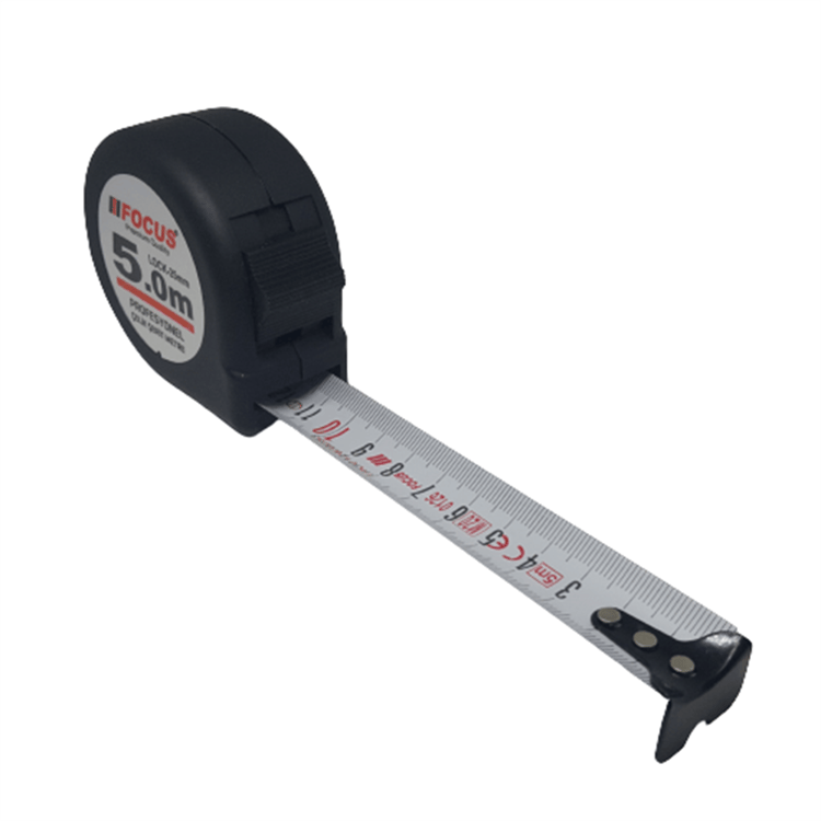 Focus Şerit Metre 5 mt x 25 mm 1.Kalite Siyah-SYH-SD-Q5025