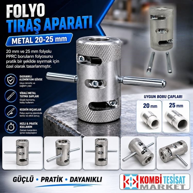 vira-tras11-Folyo Tıraş Aparatı Metal 20-25 mm