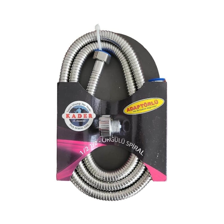Banyo Aksesuarları-Diğer-Kader Duş Hortumu 150 cm Örgülü Spiral-dus-kdr1515150