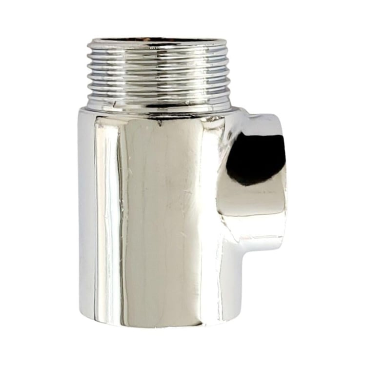 kalde-krom-t-02-Kalde Delikli Batarya Uzatması 3/4x1/2x3/4 Krom Te