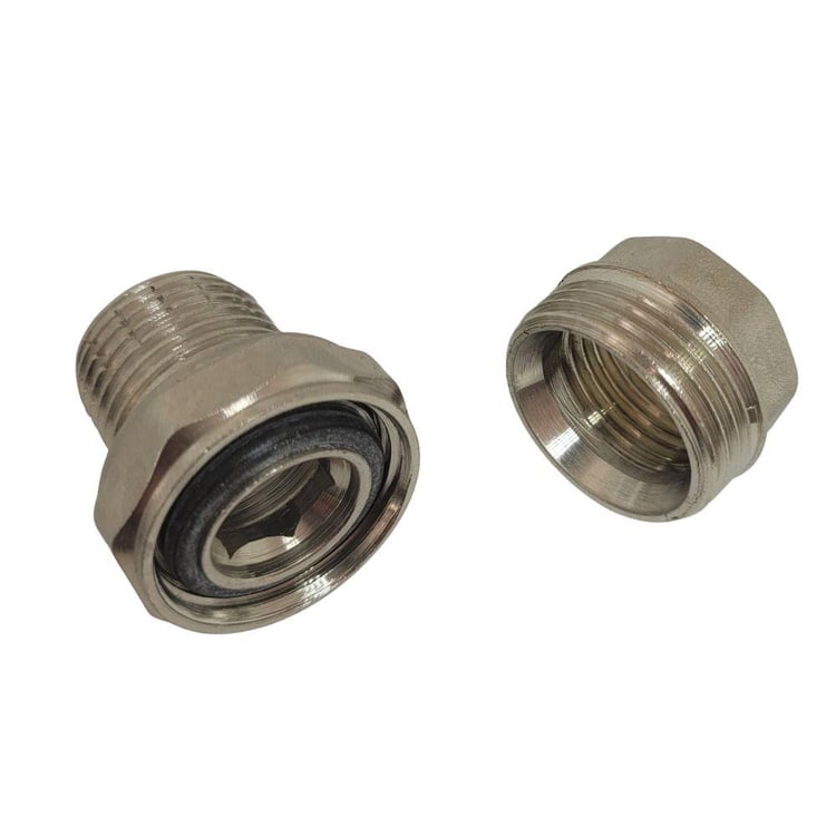 Metal Fittings-Kalde-Kalde Düz Krom Rakor 1/2”-ksarr15