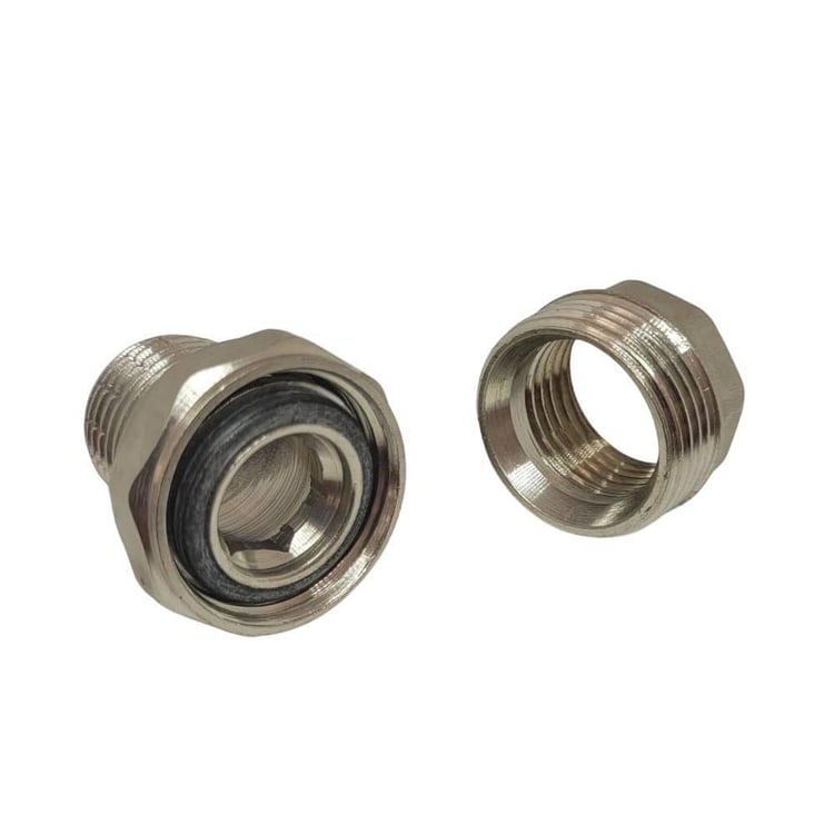 Metal Fittings-Kalde-Kalde Düz Krom Rakor 1/2”-ksarr15