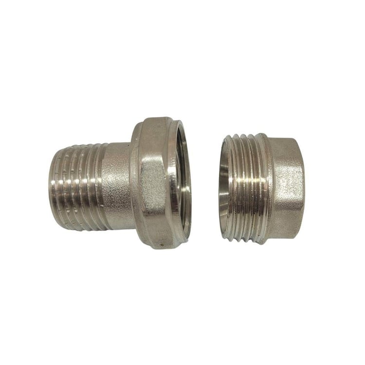 Metal Fittings-Kalde-Kalde Düz Krom Rakor 1/2”-ksarr15