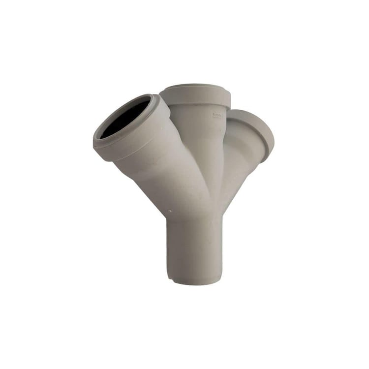 kpvc2cat5050-Kalde Pvc Çift Çatal 45°-50x50x50