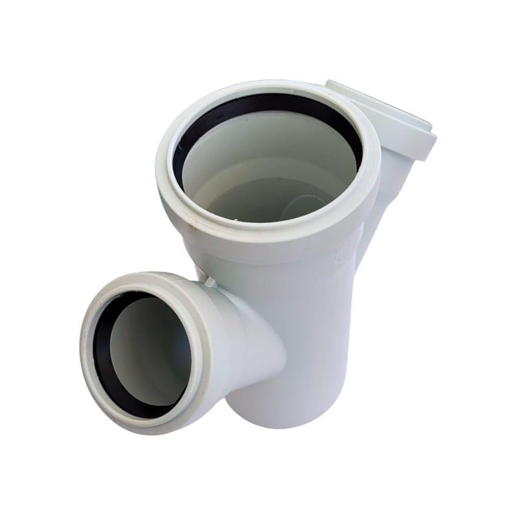 kpvc2cat7050-Kalde Pvc Çift Çatal 45° - 75x50
