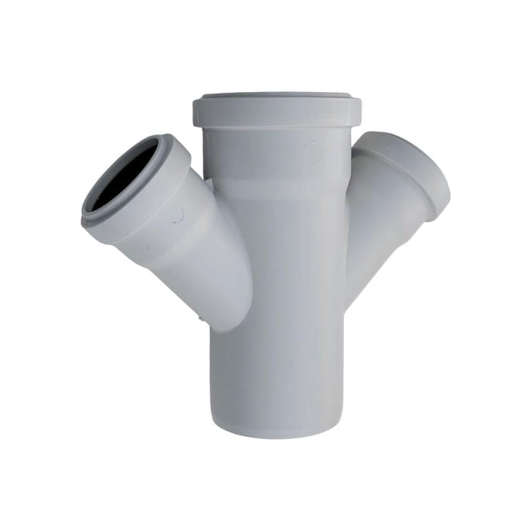 kpvc2cat7050-Kalde Pvc Çift Çatal 45° - 75x50