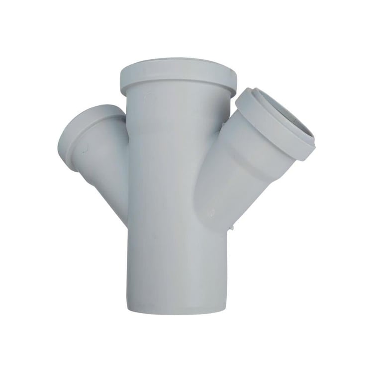 kpvc2cat7050-Kalde Pvc Çift Çatal 45° - 75x50