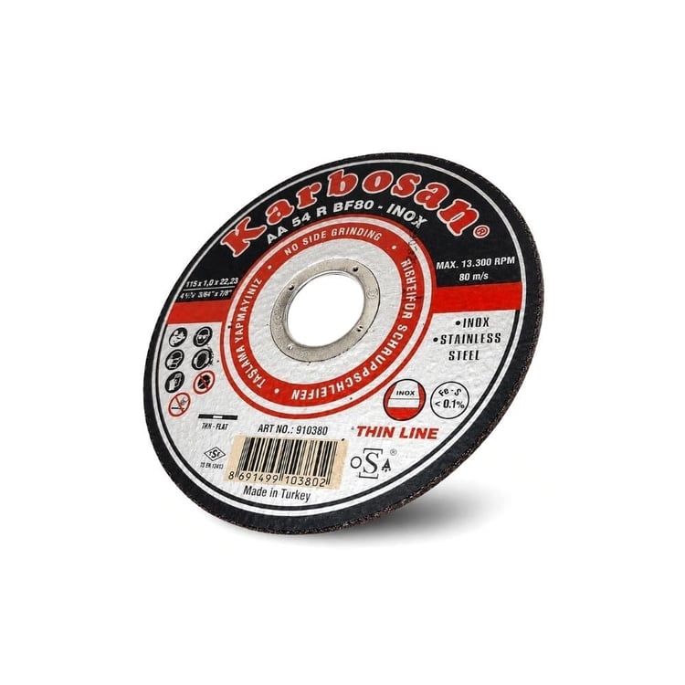 ktinox115-Karbosan İnox Kesme Taşı 115x1.0x22.23 mm