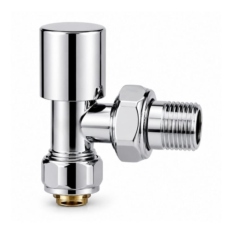 kasrv-0411309-Kas Ø16x1/2 Pex Krom Köşe Radyatör Vanası - Krom Havlupan Vanası