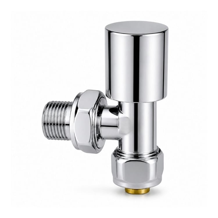 kasrv-0411309-Kas Ø16x1/2 Pex Krom Köşe Radyatör Vanası - Krom Havlupan Vanası